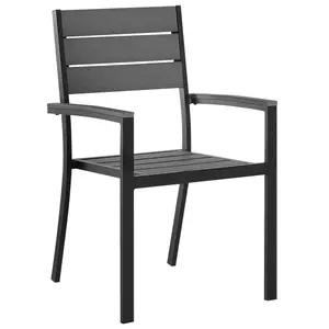 Set of 4 Garden Chairs PRATO Grey