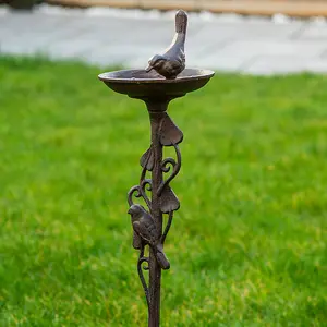 Woodside Cast Iron Ground Stake Bird Feeder