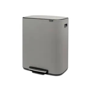 Brabantia Bo 60 Litre Pedal Bin Concrete Grey