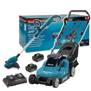 Makita DLM382Z 18v / 36v LXT Cordless Battery Lawn Mower Grass Strimmer 2X 5.0ah