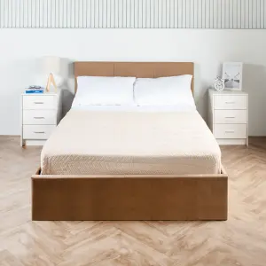 Ottoman Bed Frame King Luxury Storage Bed with Hybrid Mattress