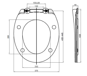 The Richmond Top Fix Slow Close Oval Toilet Seat