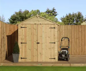 Empire 9500 Premier Apex Shed 6X8 pressure treated tongue and groove wooden garden shed (6' x 8' / 6ft x 8ft) (6x8)