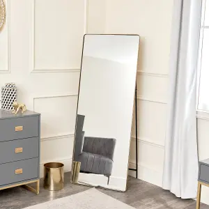 Melody Maison Gold Free Standing Cheval Mirror 155cm x 60cm