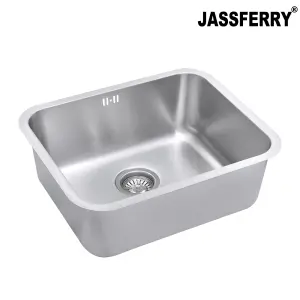 JASSFERRY Undermount Stainless Steel Kitchen Sink 1.0 Single Bowl, 550 x 450 mm