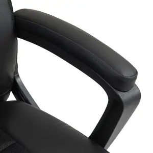 HOMCOM Executive Office Chair High Back Computer Chair with Armrests Black