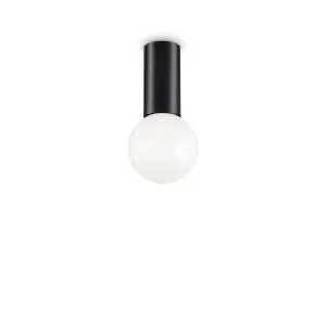 Luminosa Petit Indoor 1 Light Semi Flush Ceiling Lamp Black, E27