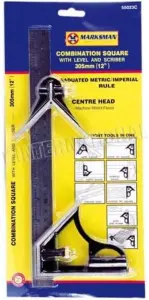 Adjustable Combination Square 12 Inch Engineers Square Angle And Spirit Level Scribe