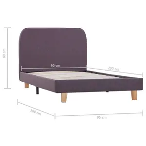 Berkfield Bed Frame Taupe Fabric 90x190 cm 3FT Single