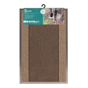 JVL Miracle Machine Washable Barrier Doormat 60x90cm Brown