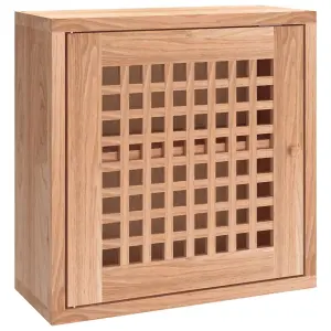 Berkfield Wall Cabinet 42x18x42 cm Solid Wood Walnut