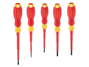 Stanley STHT65556-0 VDE Screwdriver Set Slotted Pozi PZ2 PZ1 5 Piece STA065556