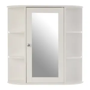 Maison by Premier Portland Seven Shelf Mirrored Door Bathroom Cabinet