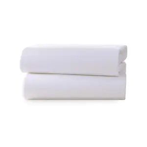 Clair de Lune White 2 Pack Pram/Crib Sheets