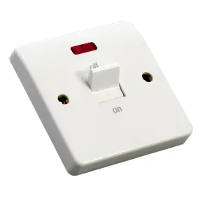 MK 32A Rocker Raised slim Control switch Gloss White