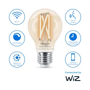 Philips WiZ E27 60W LED Cool white & warm white A60 Dimmable Light bulb