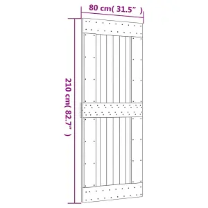 Berkfield Door NARVIK 80x210 cm Solid Wood Pine