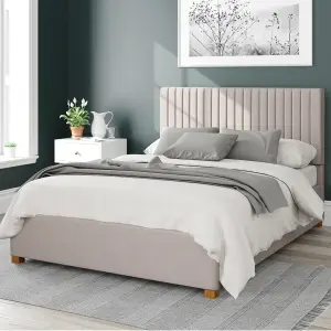 Grant Fabric Ottoman Bed, Eire Linen Fabric, Off White, Single