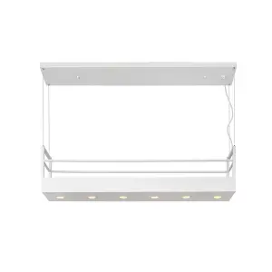 Lucide Miravelle Cottage Bar Pendant Light - 6xGU10 - White