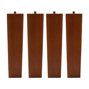 Set of 4 Sandy Oak Color Square Wooden Furniture Legs Table Legs H 20cm