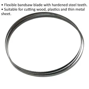 Premium 2400mm Bandsaw Blade with Hardened Steel Teeth for Wood, Plastic, and Metal Cutting