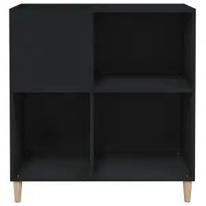 vidaXL Record Cabinet Black 84.5x38x89 cm Engineered Wood