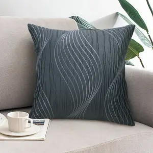 Briggett Square Scatter Cushion with Filling Charcoal