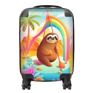 Sloth On A Beach Holiday Suitcase - Mini Cabin