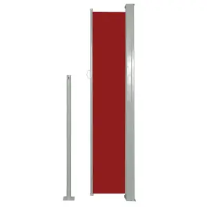 Berkfield Retractable Side Awning 160 x 500 cm Red