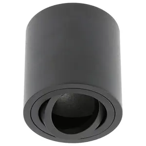 CGC SASHA Black Round Surface Mount Tilt Ceiling Spotlight