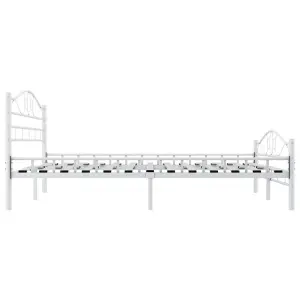 Berkfield Bed Frame White Metal 140x200 cm