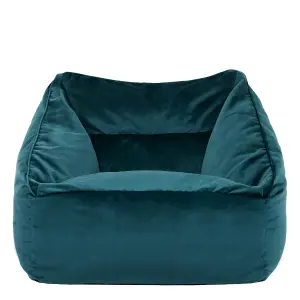 icon Natalia Velvet Armchair Bean Bag Teal Green Giant Bean Bag Chair