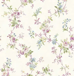 SK Filson Purple Floral Wallpaper