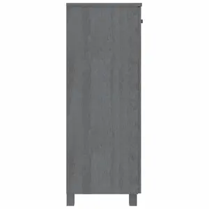 Shoe Cabinet HAMAR Dark Grey 85x40x108 cm Solid Wood Pine