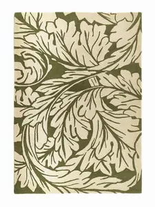 Floral Green Handmade Modern Rug For Bedroom & Living Room-200cm X 290cm