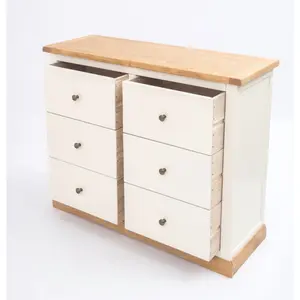 Trevi 6 Drawer Chest of Drawers Brass Knob