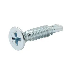 Diall Phillips Countersunk Zinc-plated Carbon steel (C1022) Self-drilling screw (Dia)4.8mm (L)25mm, Pack of 25