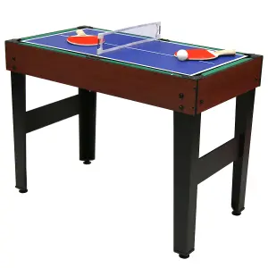 4-In-1 Sports Table Pool, Football, Push Hockey & Table Tennis