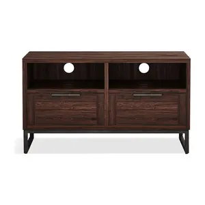 Hawthorn Dark Acacia and Metal Small TV Cabinet