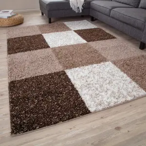 Myshaggy Collection Rugs Geometric Design  381 Brown