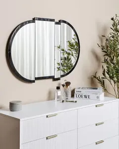 Beliani Modern Wall Mirror MICHERY Black