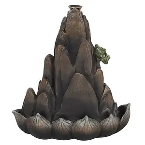 Elegant Bronze Mountain Backflow Incense Burner