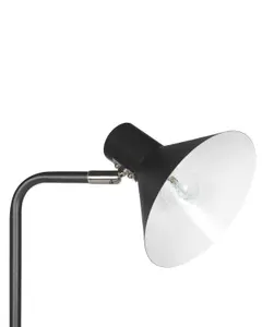 Beliani Industrial Metal Floor Lamp Black RIMAVA