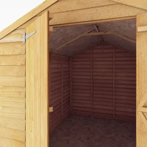 Waltons Garden Shed 8 x 6 Overlap Apex Double Door Windowless Wooden Outdoor Storage Building