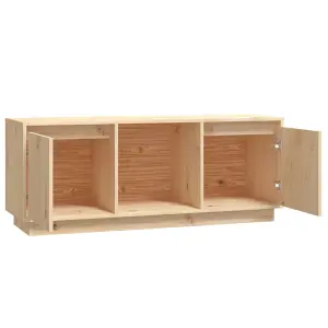 Berkfield TV Cabinet 110.5x35x44 cm Solid Wood Pine