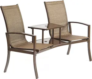 Suntime Havana Garden Duo Seat with Table in Bronze