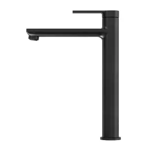 GoodHome Akita Tall Matt Black Round Basin Mixer Tap