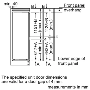 NEFF K16873FE0G 70:30 Integrated Fridge freezer