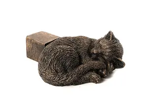 Sleeping Cat Curled Up Plant Pot Feet - Set of 3 - L10.5 x W8 x H5 cm