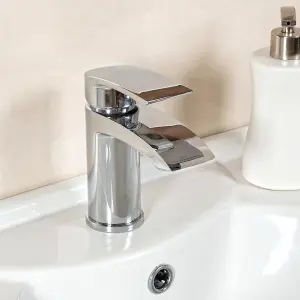 Tyrell Polished Chrome Deck-mounted Basin Mono Mixer Tap